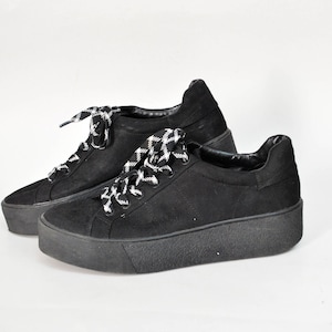 platform shoes sneakers womens vintage platform chunky sneakers mens suede black vintage high tops goth rock shoes size eu 38 uk 5 us 7