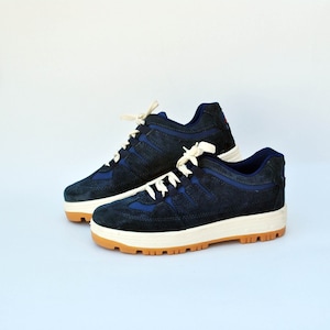 vintage Blue chunky sneakers womens shoes Caterpillar shoes size eu 38 uk 5 us 7 work boots Walking Hiking low tops combat sneakers shoes