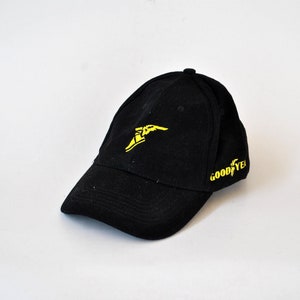 Goodyear black mens womens trucker hat baseball cap strapback mesh hat hip hop hat flat brim cap hat sun hat cap 58 cm indie cap vintage hat