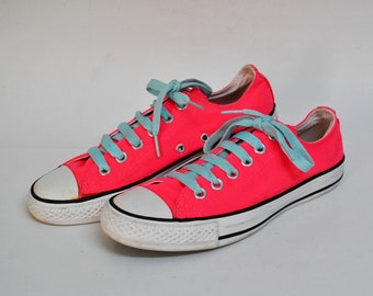neon red converse