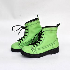 platform sneakers womens boots platform shoes 90s canvas mint green shoes goth rock martens buffalo boots size 38 uk 5 us 7 vintage platform
