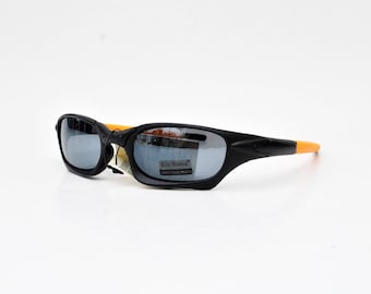 Gafas de sol deportivas negras / Gafas de sol envolventes / Gafas con protección UV estilo vintage Y2K