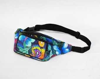 vintage fanny packs women allover print bumbag floral shoulder bag summer fannypack butterfly Chest Pouch banana coachella acid 90s wear y2k
