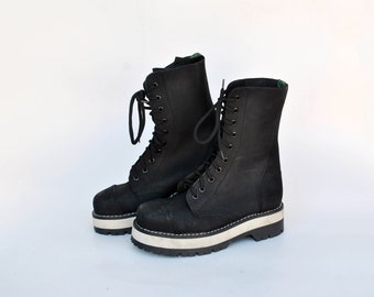 Wehrmacht Getto Punk Boots Lace up Cowboy Size 42 Uk 9 Us 11