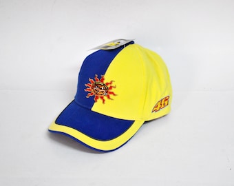 Valentino Rossi yellow hat vintage clothes street cap hat strapback racing hat hip hop flat brim sun cap unisex gift blue motorcycle