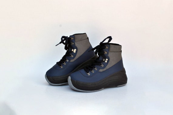 platform sneakers platform shoes blue boots buffa… - image 1
