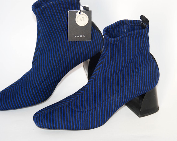 Sock Heeled Ankle Boots Lug Soles 