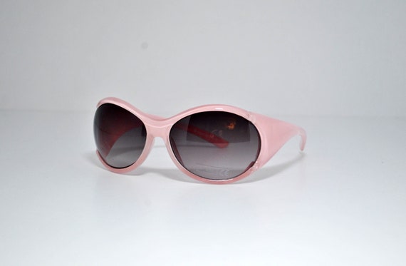 vintage pink round chunky sunglasses retro eye we… - image 1