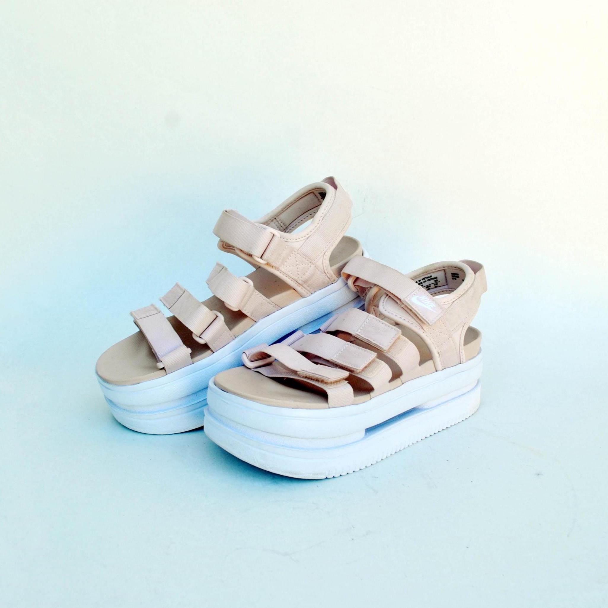 【COLOR iN ID】Eve Soft Platform Sandals Pale Pink ΝΙΚΕ Platform Sandals Japanese Y2k Vintage Pink