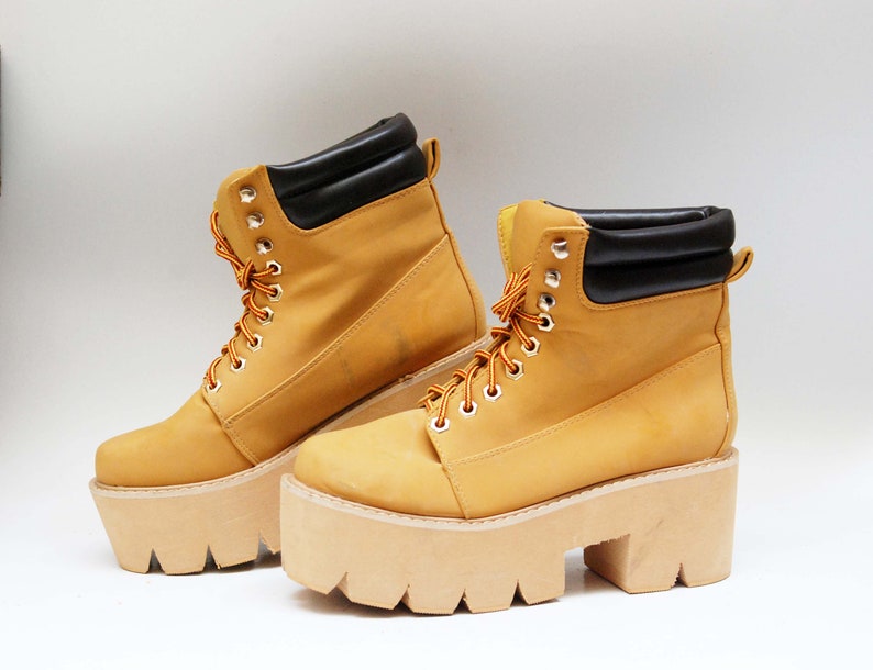 chunky boots platform brown ankle boots lace up hiking high top boots brown platform boots platform shoes vintage platform 90s platforms