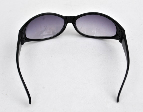 vintage black sunglasses retro eye wear round wom… - image 6