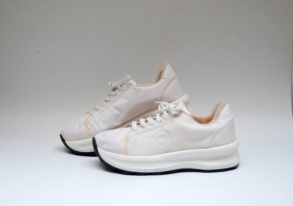 white platform sneakers 90s