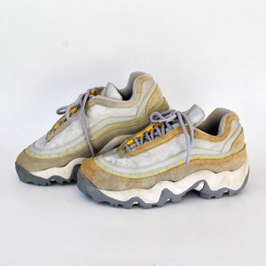 platform shoes sneakers gray chunky y2k goth rock vintage size eu 39 uk 6 us 8 womens shoes buffalo boots womens platforms Jess Name