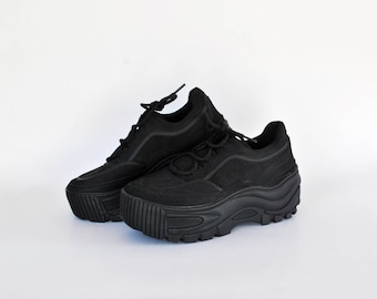 platform shoes chunky sneakers black boots y2k goth rock vintage size eu 38 uk 5 us 7 shoes vintage shoes buffalo boots womens platforms