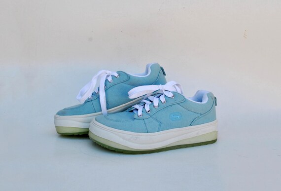 Buy Skechers Shoes Blue Vintage Sneakers Womens Shoes Canvas