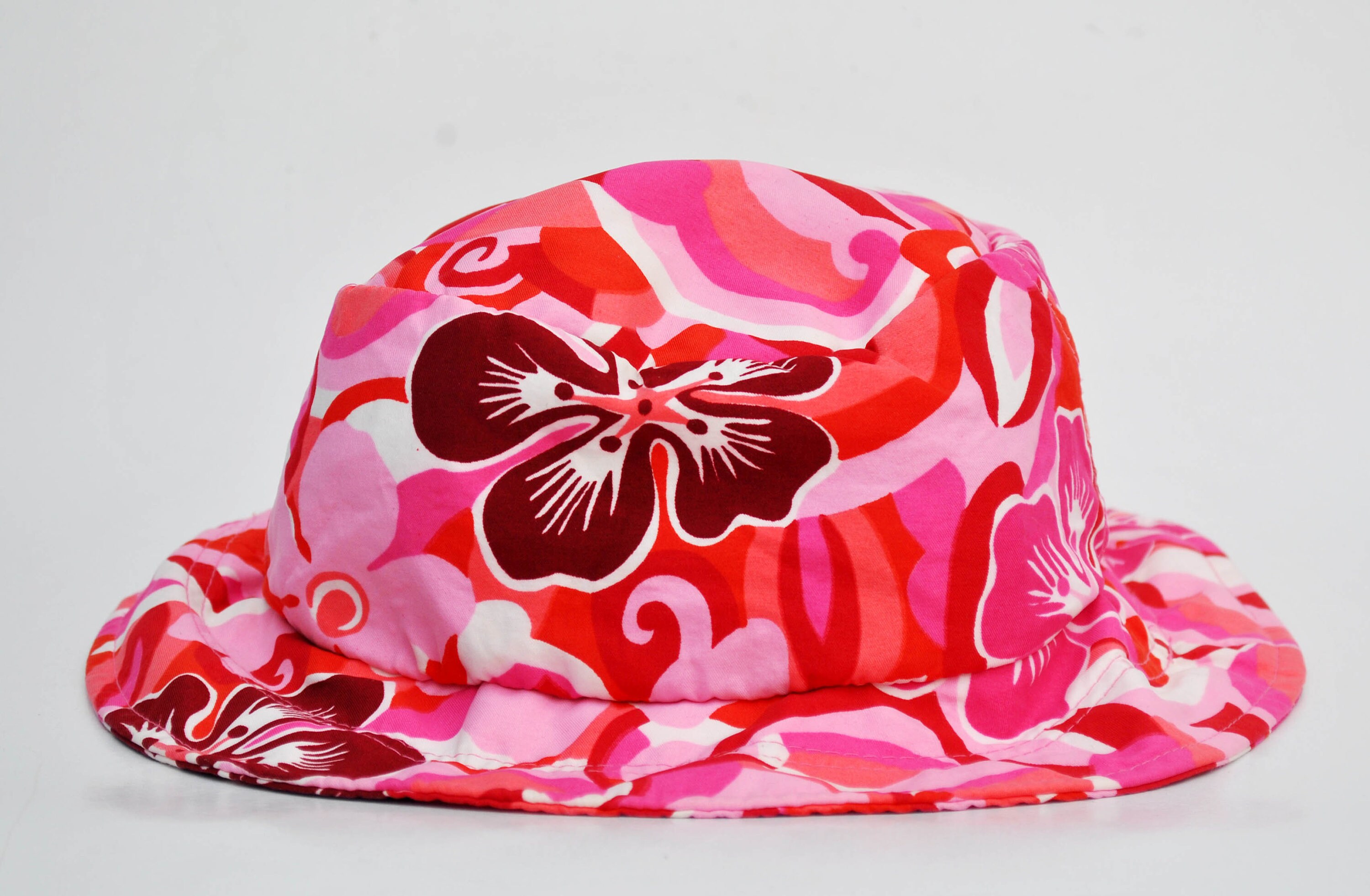 Vintage Floral Bucket Hat – Pink Retro Summer Hat – Y2K 