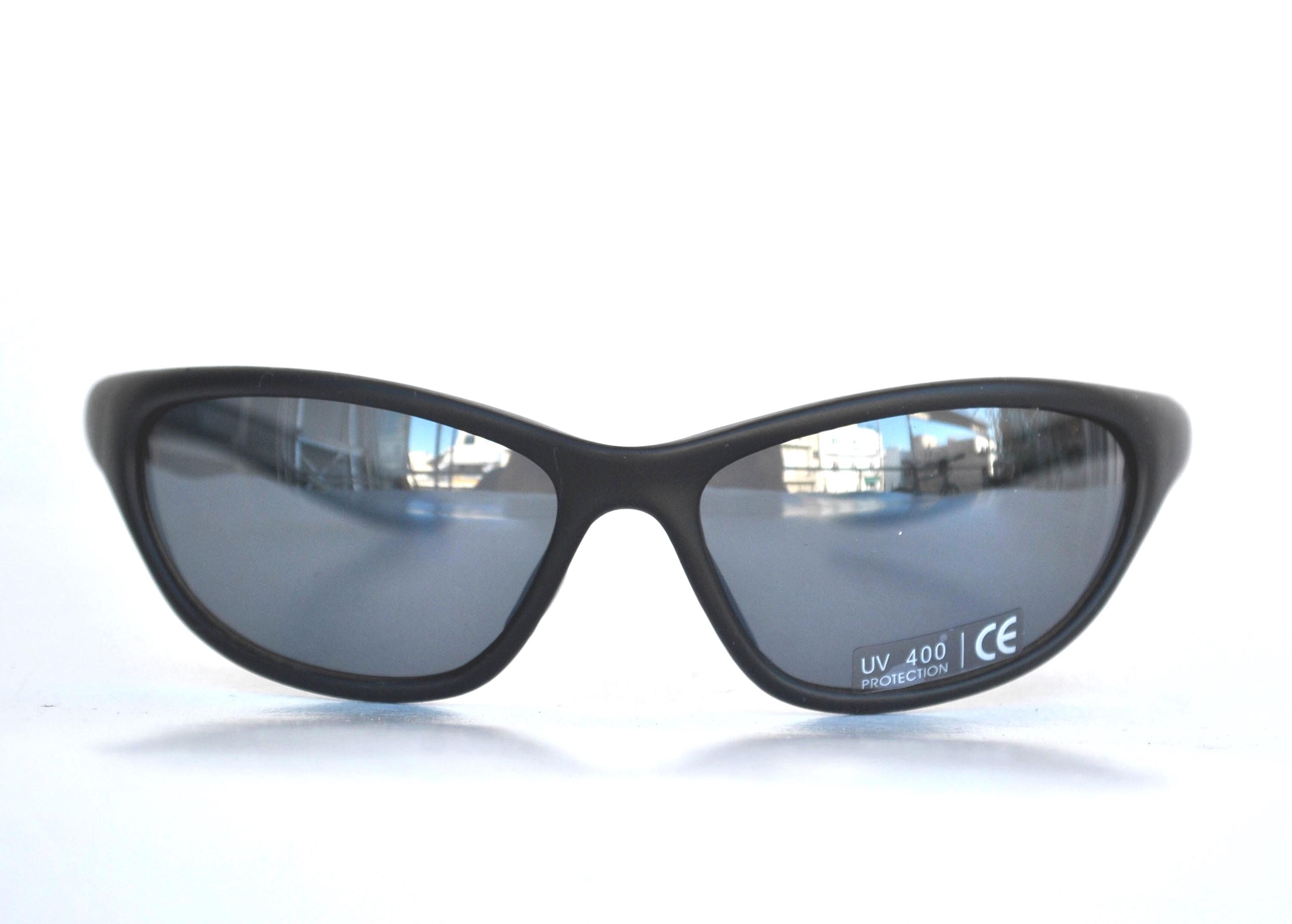 Y2K Wraparound Sunglasses Black – Sporty Slim Shield 