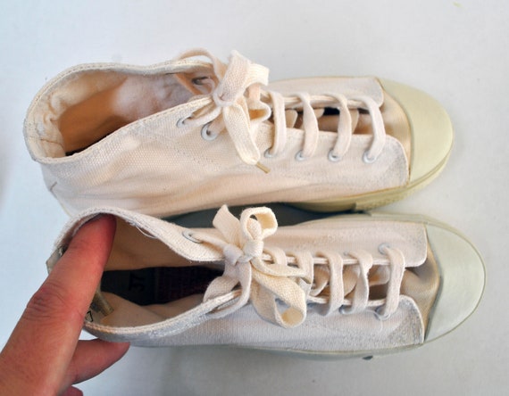 vintage shoes natural all star shoes hi tops wome… - image 8