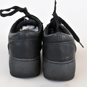 Total Black Platform Sneakers – Chunky Sole Minimal Streetwear Shoes size US 5 EU 36 UK 3 image 2