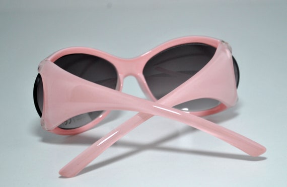 vintage pink round chunky sunglasses retro eye we… - image 6