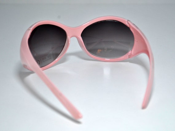 vintage pink round chunky sunglasses retro eye we… - image 9