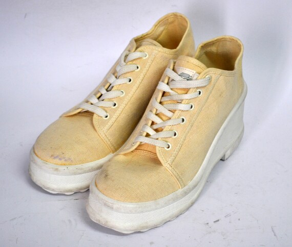 beige white summer platform shoes sneakers womens… - image 3