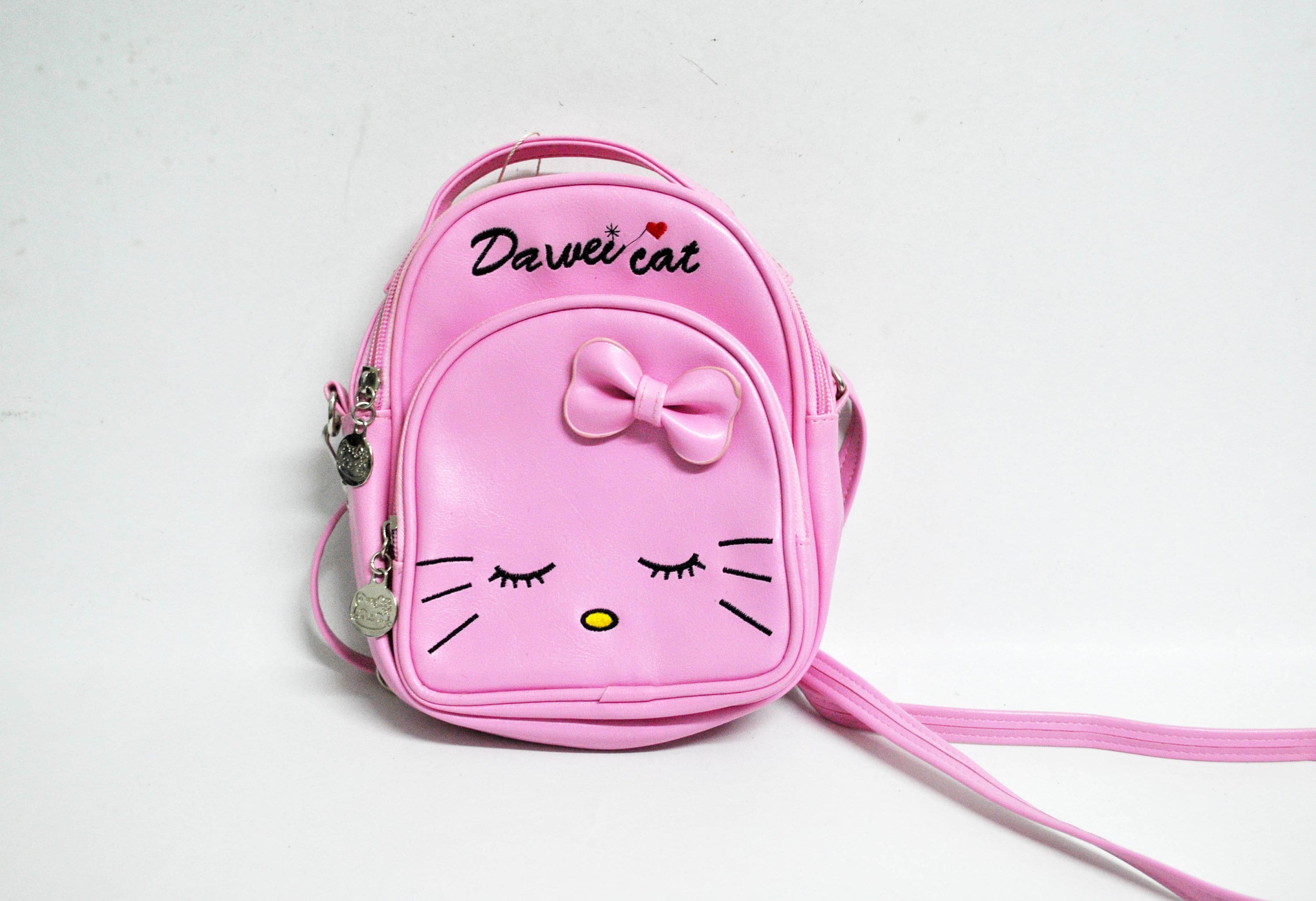 Pink Kawaii Cat Mini Backpack – Cute Small Crossbody Bag  display picture 2