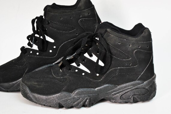 Retro Athletic Black Sneakers Vintage Comfort Walking Shoes