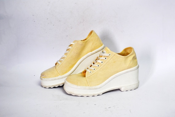 beige white summer platform shoes sneakers womens… - image 1