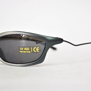 silver matrix rave sunglasses night motor sun glasses vintage retro eye wear 90s round alien y2k club unisex steampunk futuristic black lens
