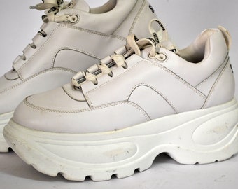 Platform Sixty Seven Shoes Sneakers White Chunky Y2k Goth Platform Sixty Seven Shoes Sneakers White Chunky Y2k Goth