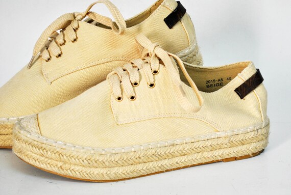 Alpargatas sandalias plataforma mujer Tela Zapatos de - Etsy España