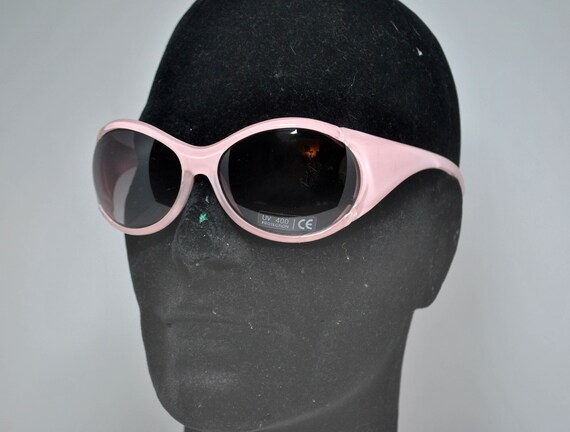 vintage pink round chunky sunglasses retro eye we… - image 5