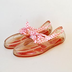 gel schoenen plastic doorzichtige rubberen schoenen gelei schoenen jaren 90 sandalen schoenen vintage sandalen maat eu 39 uk 6 us 8 gelly gerecyclede plastic zomerschoenen