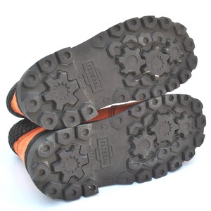 Vintage Orange Hiking Boots • Chunky Mountaineering Boots • 90s Gorpcore Footwear • Retro Outdoor Platforms • Unisex size eu 40 uk 7 us 9 image 6