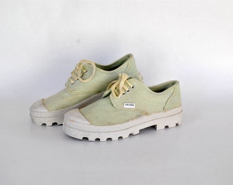 scarpe basse verde menta scarpe casual con tacco scarpe di tela vintage Comode scarpe da ginnastica grosse da lavoro Timberland taglia eu 38 uk 5 us 7