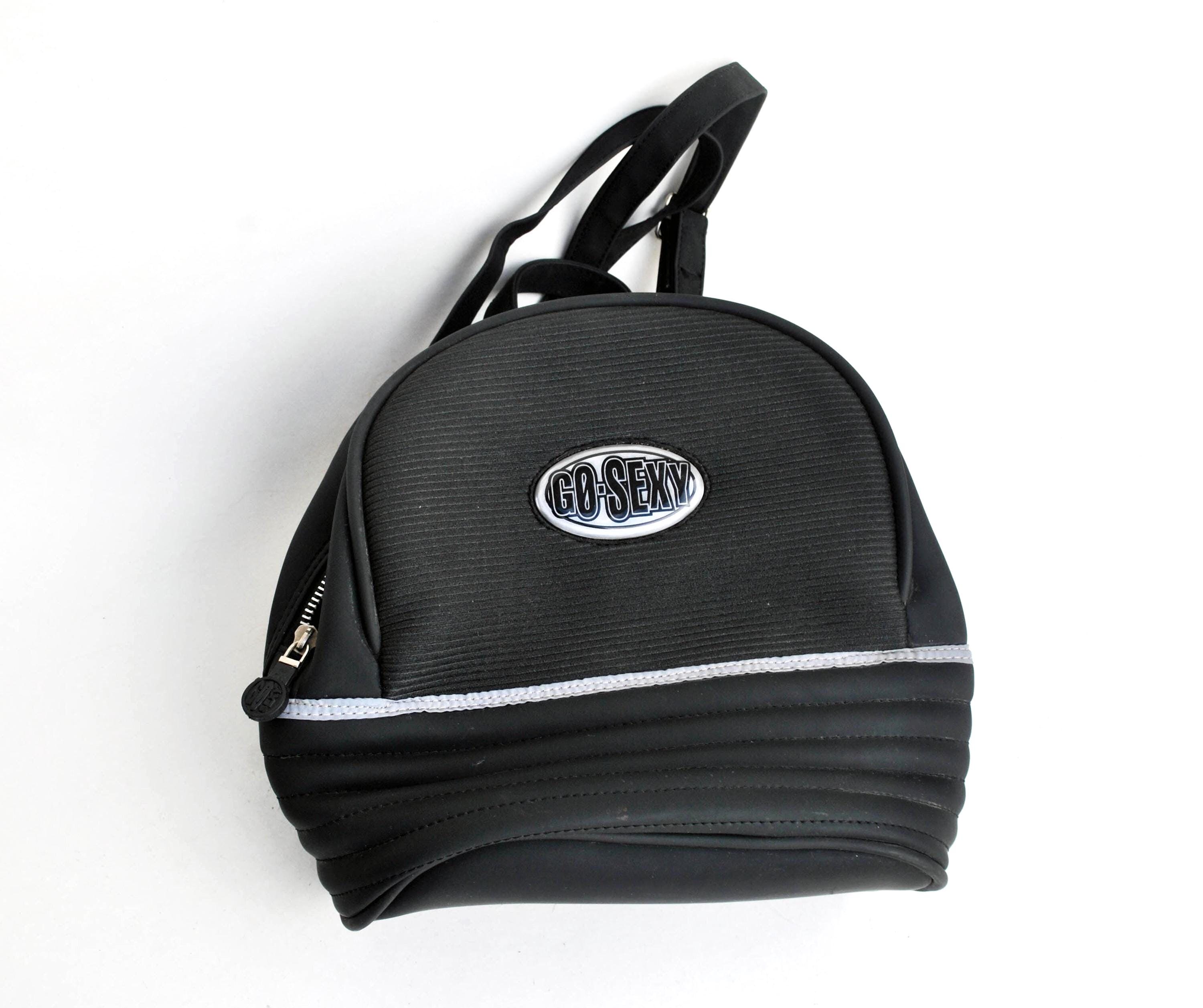 Y2K Mini Backpack | Black Small Backpack | 2000s Retro Logo  display picture 1