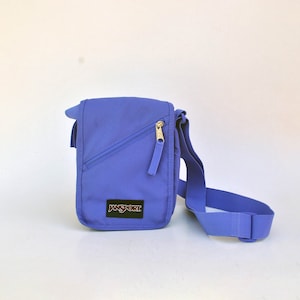 Sac à bandoulière Jansport unisexe en polyester, carré total, violet vintage rectangle petite toile pour homme femme, sac fourre-tout à bandoulière