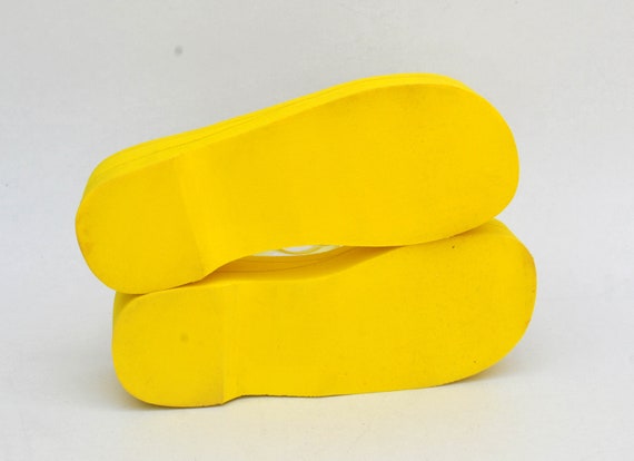 y2k yellow Foamy platform slippers japanese sanda… - image 6