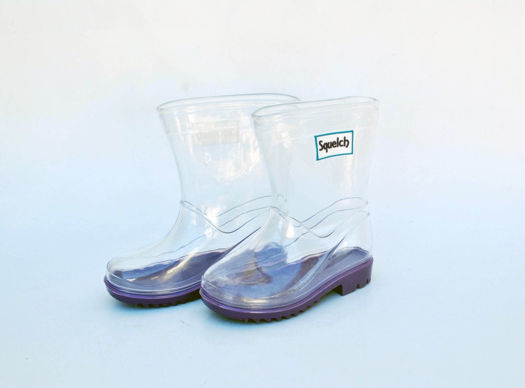 Buy Kids Clear Purple Rain Boots Shoes Toodler Vintage Boots
