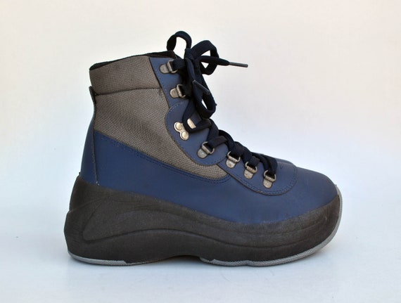 platform sneakers platform shoes blue boots buffa… - image 5