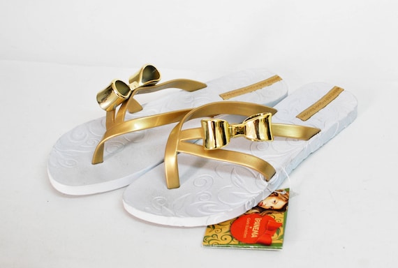 slippers for women summer wear ipanema white wedg… - image 2