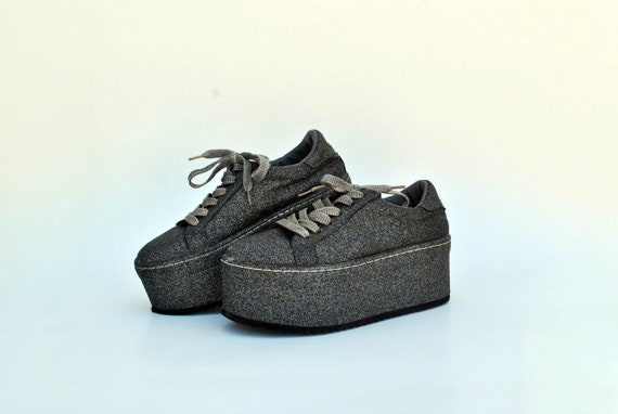 platform shoes glitter sneakers buffalo boots wom… - image 1