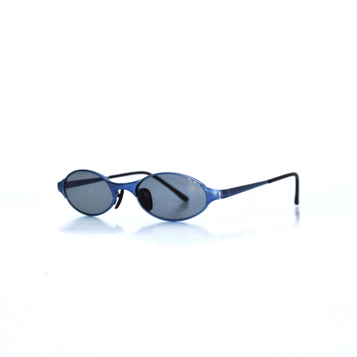 Vintage Blue Oval Micro Sunglasses, Y2K Cyber Sunglasses With