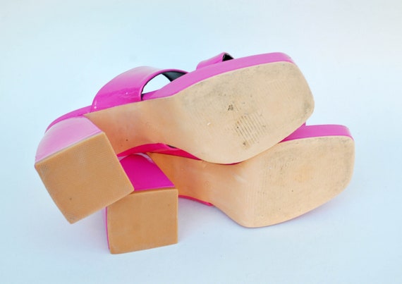 Pink platform summer shoes Fuchsia platforms y2k … - image 6