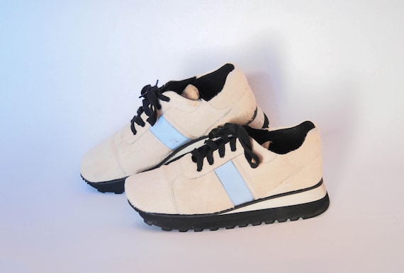 Vintage Beige Low Top Sneakers | Minimal Lace-Up Shoes | Retro Casual Footwear | Neutral Everyday Shoes size eu 37 uk 4 us 6