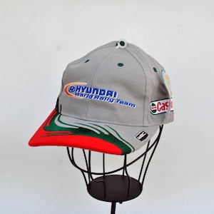 wrc Hyundai green gray red sports hat vintage clothes street cap hat strapback racing hat flat brim sun cap unisex gift castrol Rally