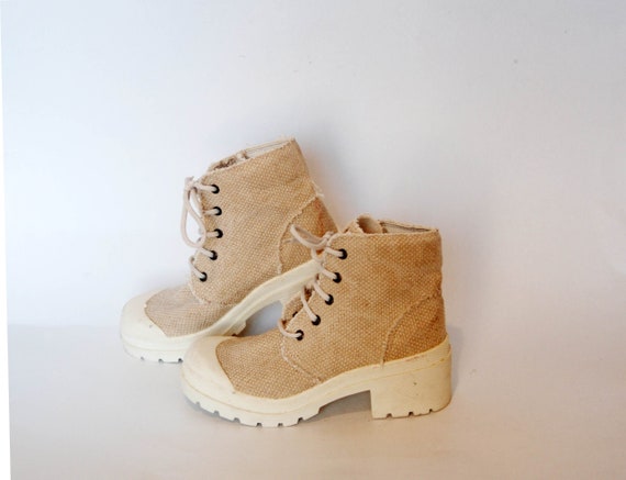 beige platform sneakers