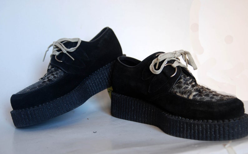 platform creepers Demonia shoes womens platforms black leather platform sneakers goth rock shoes womens size eu 37 us 6 uk 4 gothic wear