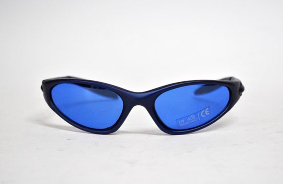blue matrix rave sunglasses rectangle sun glasses… - image 6